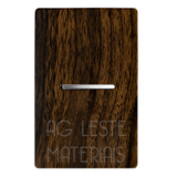 Conjunto Interruptor Simples Horizontal 4X2 - Novara Especiais Ebano